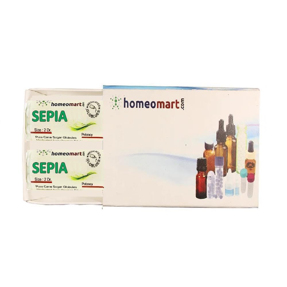 Sepia Homeopathy Pellets 200C in 2-dram glass vials - Pack of 2