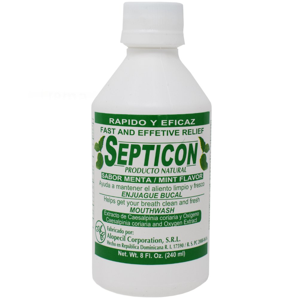 Septicon Natural Product Mint Flavor 8 fl oz bottle front view