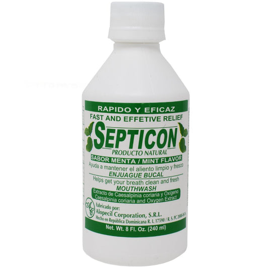Septicon Natural Product Mint Flavor 8 fl oz bottle front view