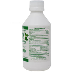 Close-up of Septicon Mint Flavor 8 fl oz bottle label