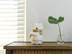 Serene House Snow Fox in a cozy room setup showing decor harmony
