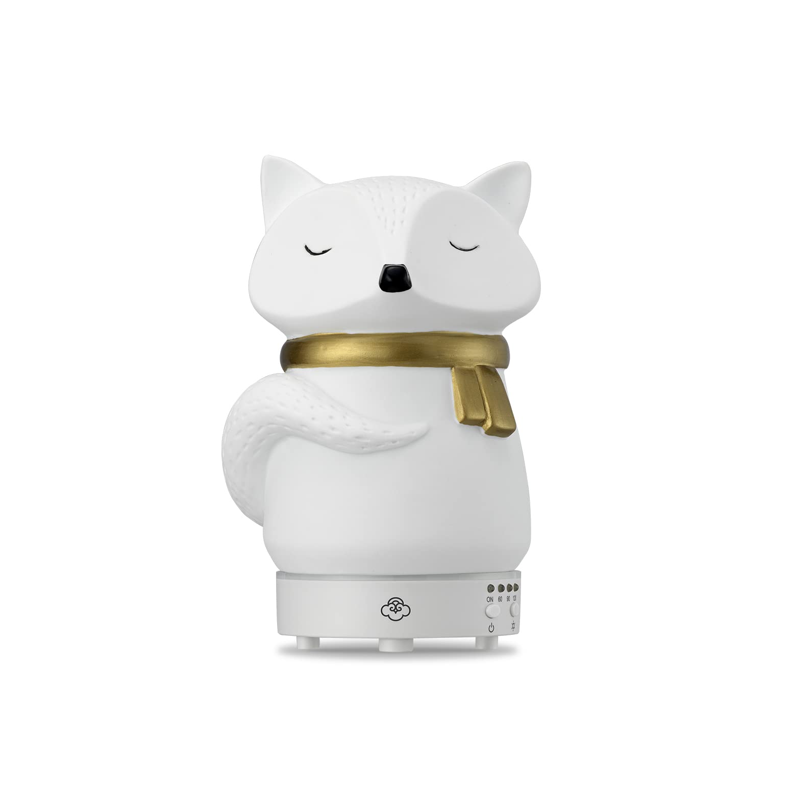 Serene House Snow Fox diffuser in white porcelain showing 90ml capacity for small rooms