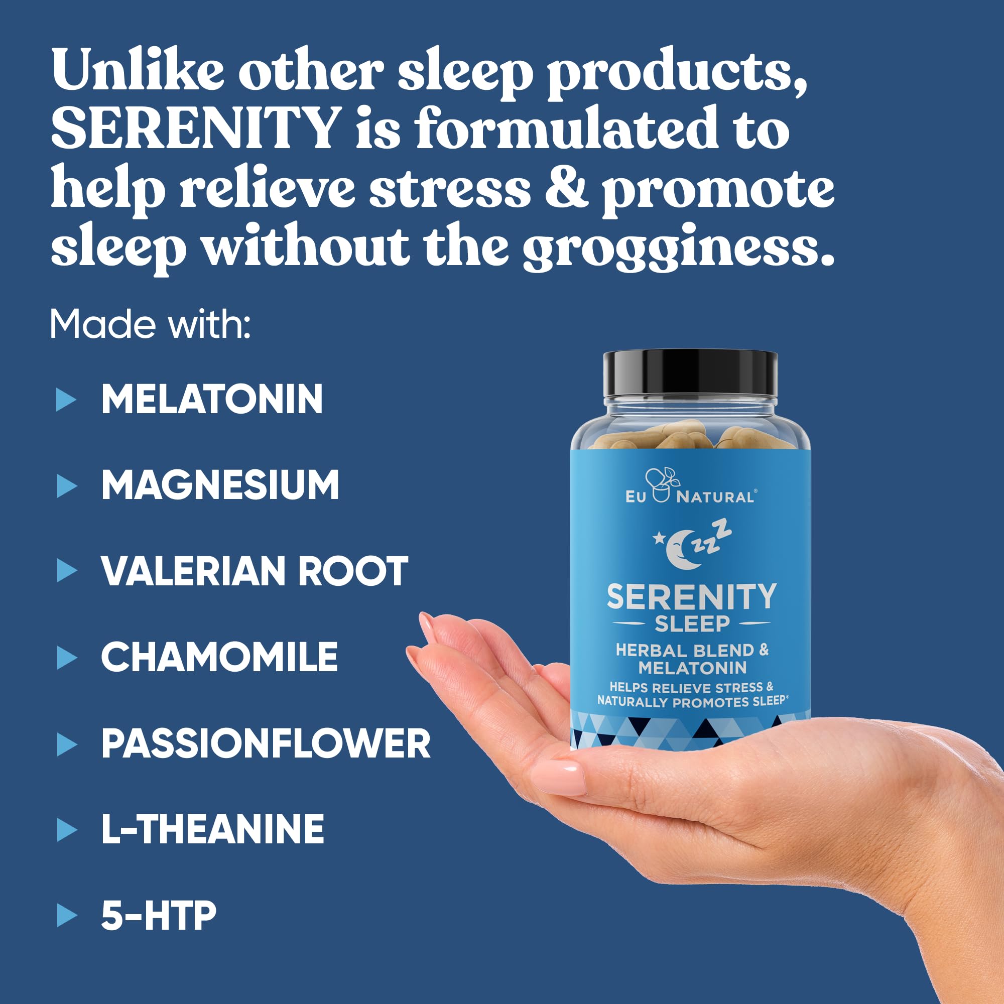 Two Serenity Sleep vegan soft capsules