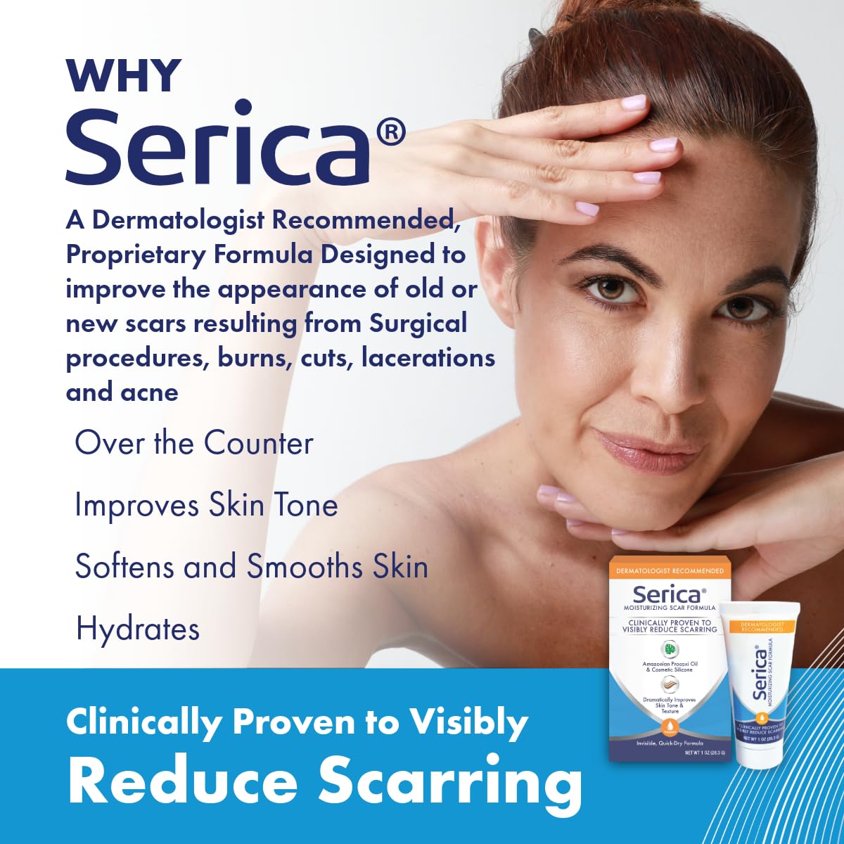 Serica Scar Gel bedside setup for nighttime routine.