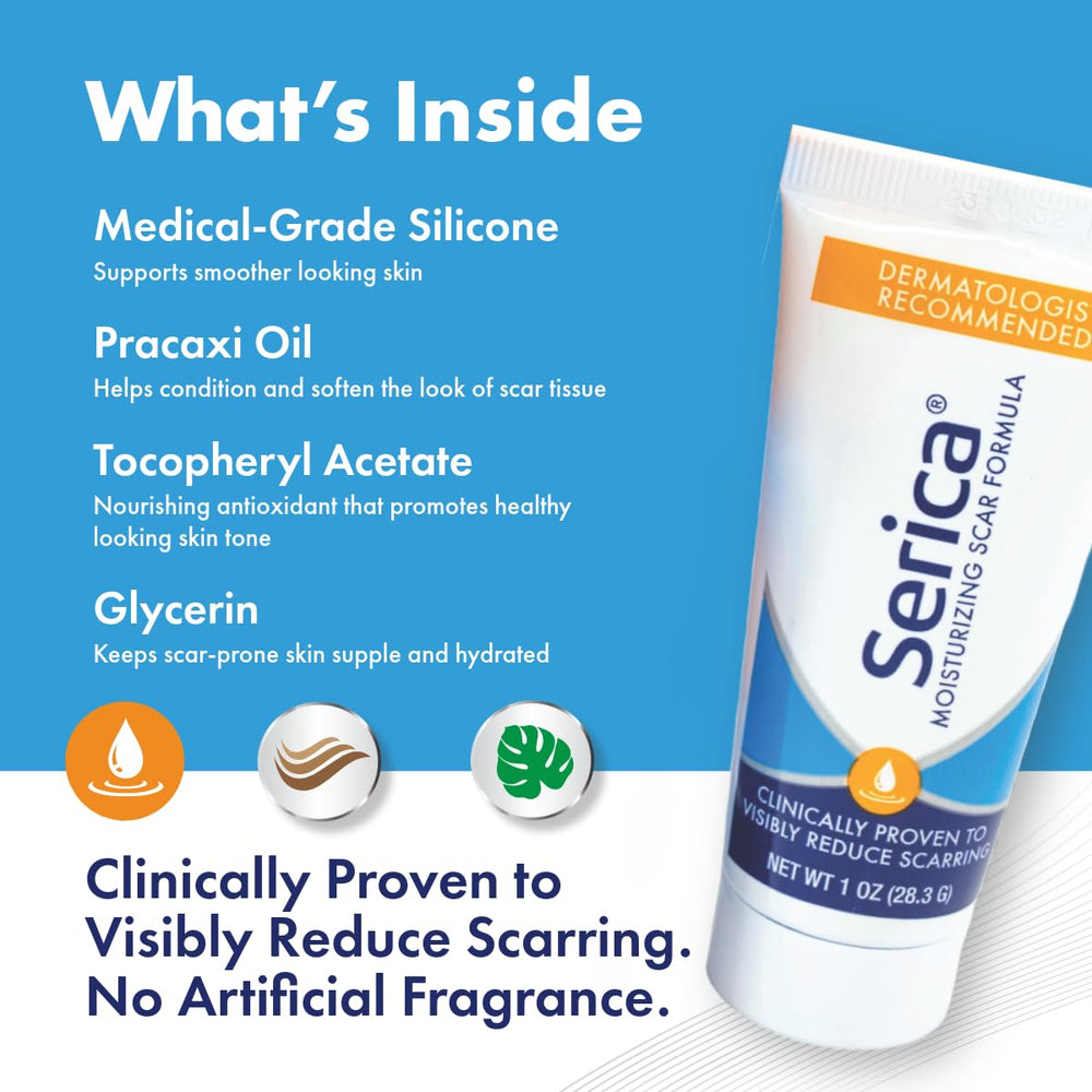 Serica Scar Gel ingredients phospholipids and Pracaxi oil.