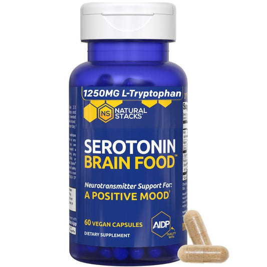 Serotonin Brain Food bottle with 60 capsules