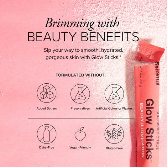 Close-up of hyaluronic acid ingredients for glow sticks
