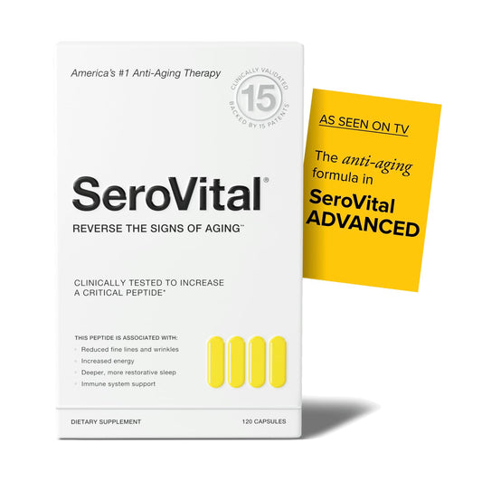Front view of Serovital Renewal Complex bottle and box