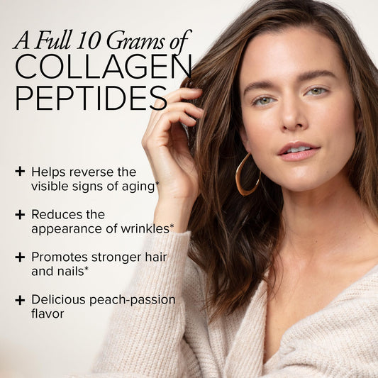 Label on Serovital Skin Brilliance marine collagen tub highlighting Type I & II collagen