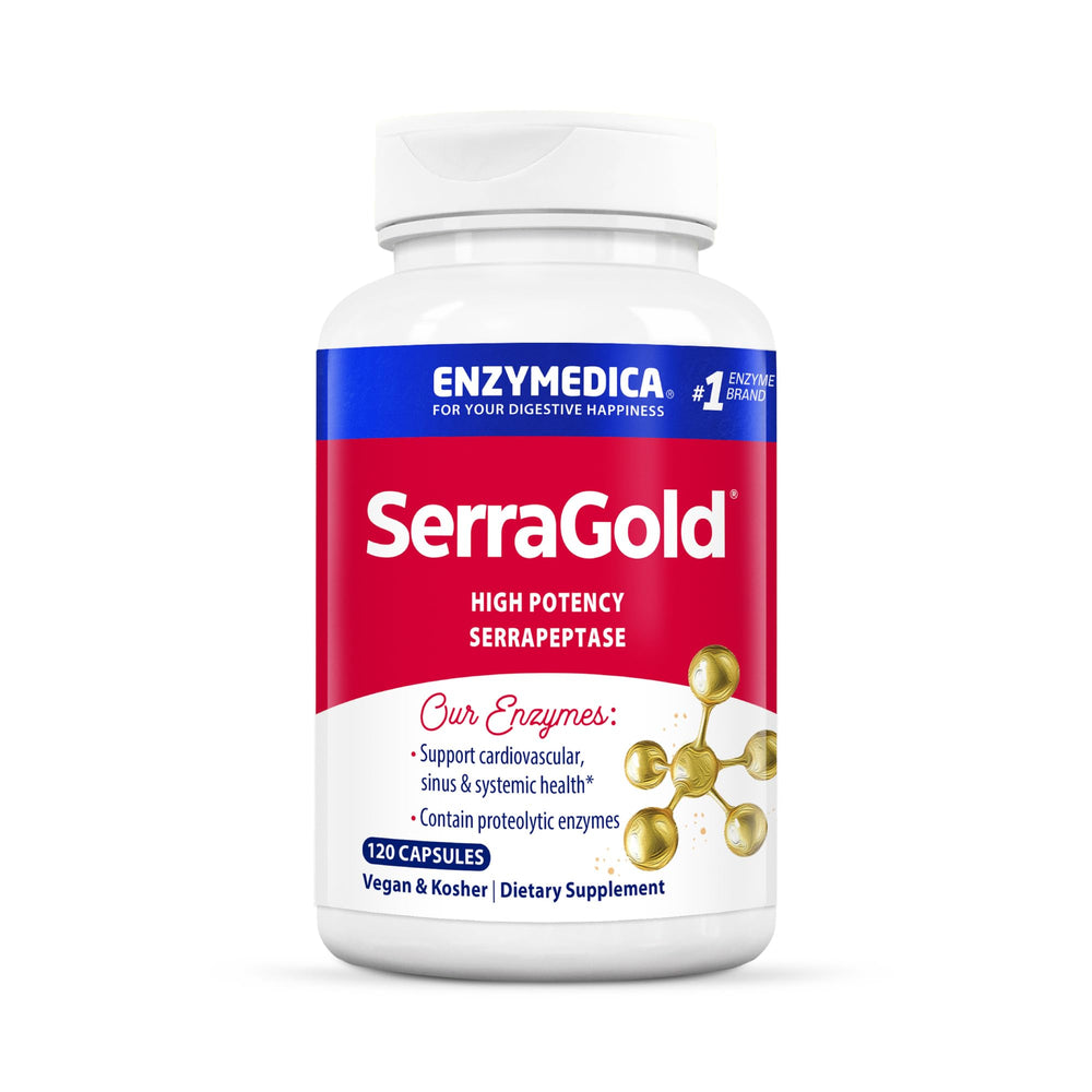 SerraGold high-potency serrapeptase bottle front view