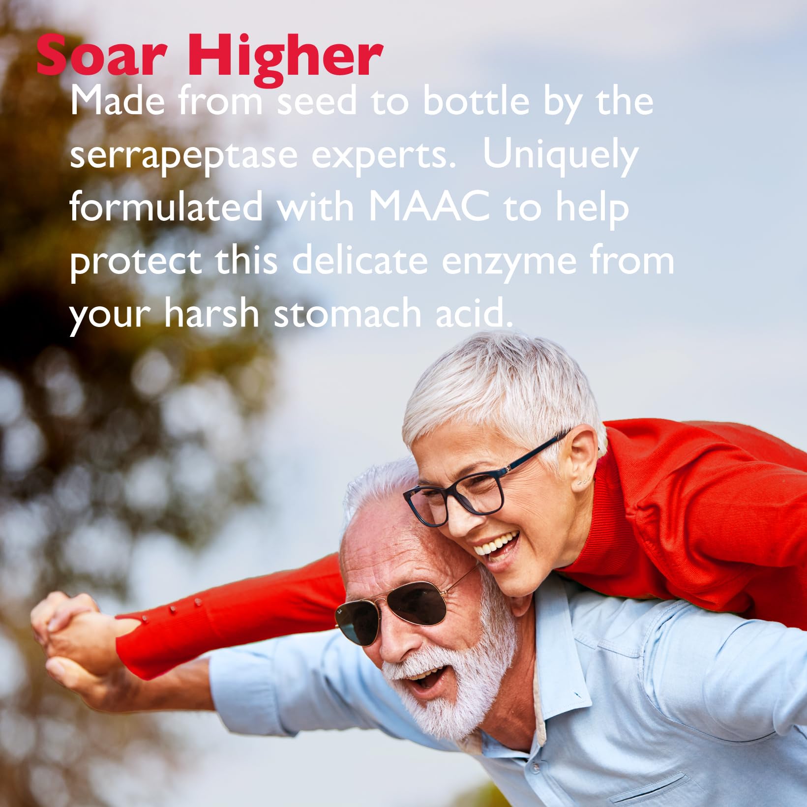 Close-up of 80,000 SPU Serrapeptase capsules