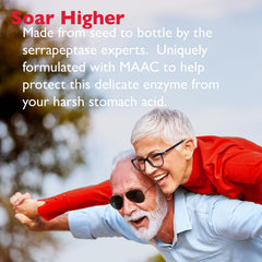Close-up of 80,000 SPU Serrapeptase capsules