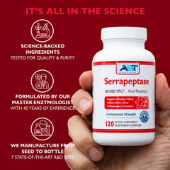 Packaging of AST Enzymes Serrapeptase in box