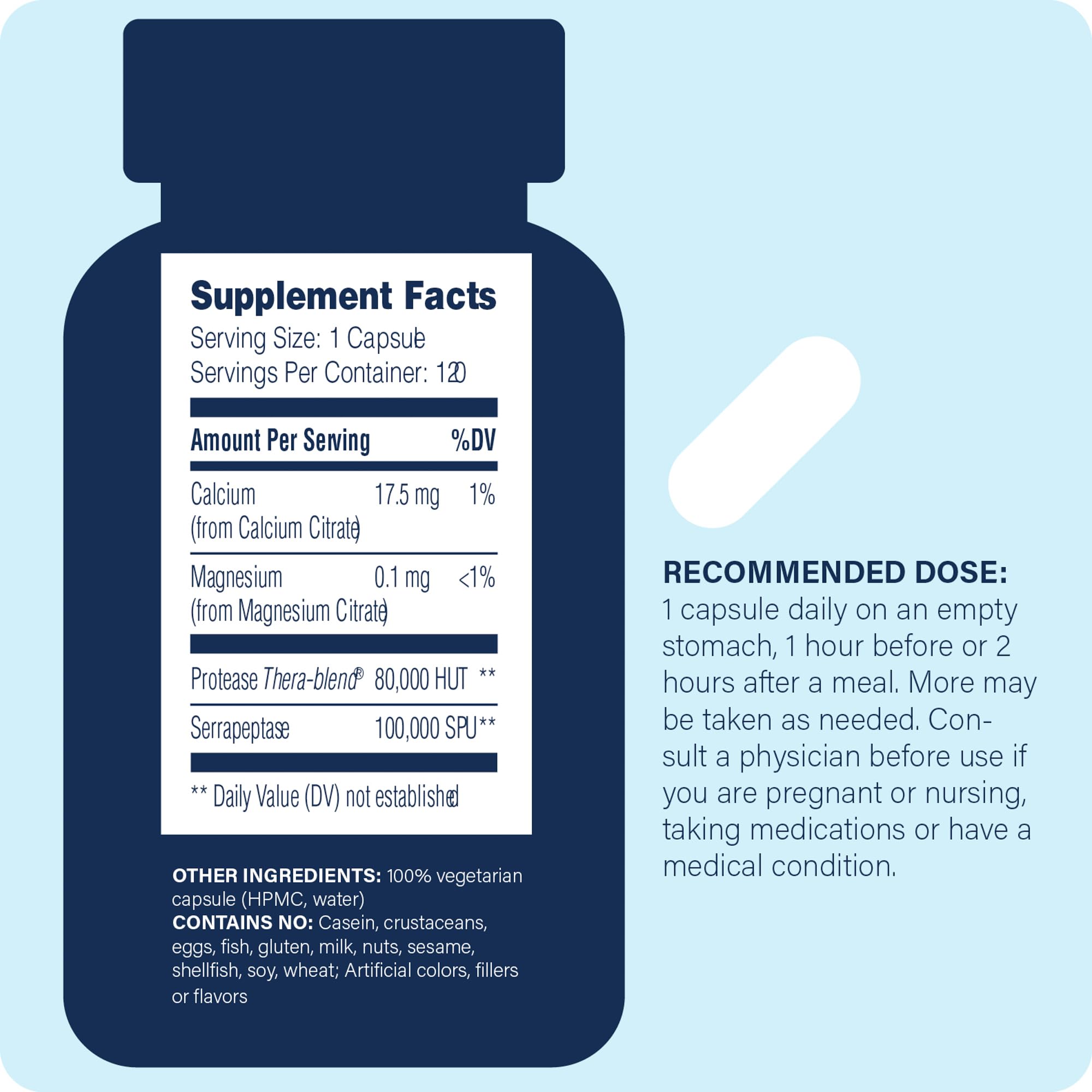Serrapeptase Pro vegan Serratiopeptidase ingredients