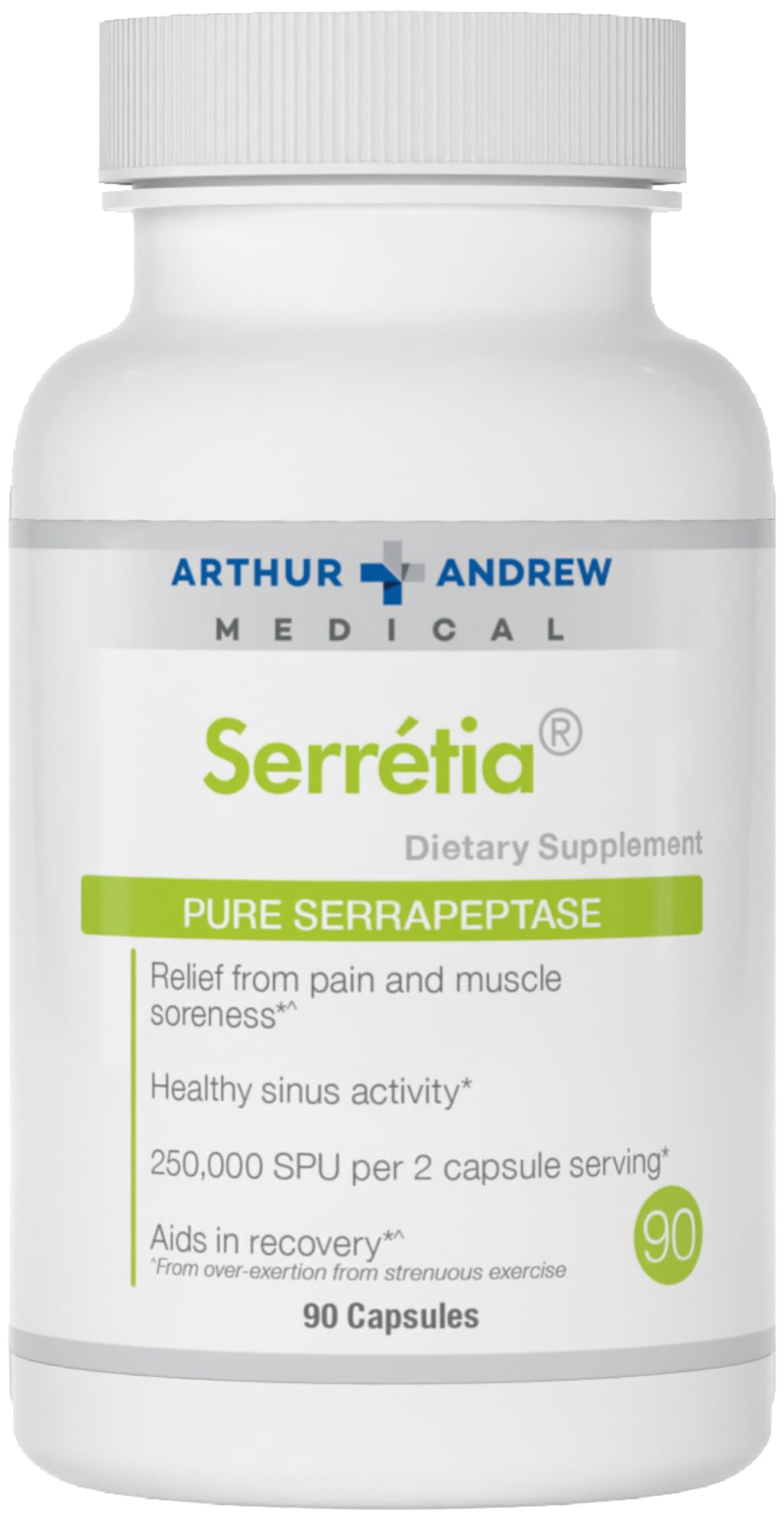 Serretia Serrapeptase bottle with 90 capsules