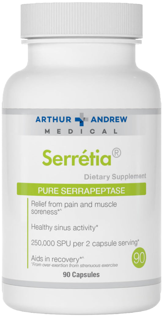 Serretia Serrapeptase bottle with 90 capsules