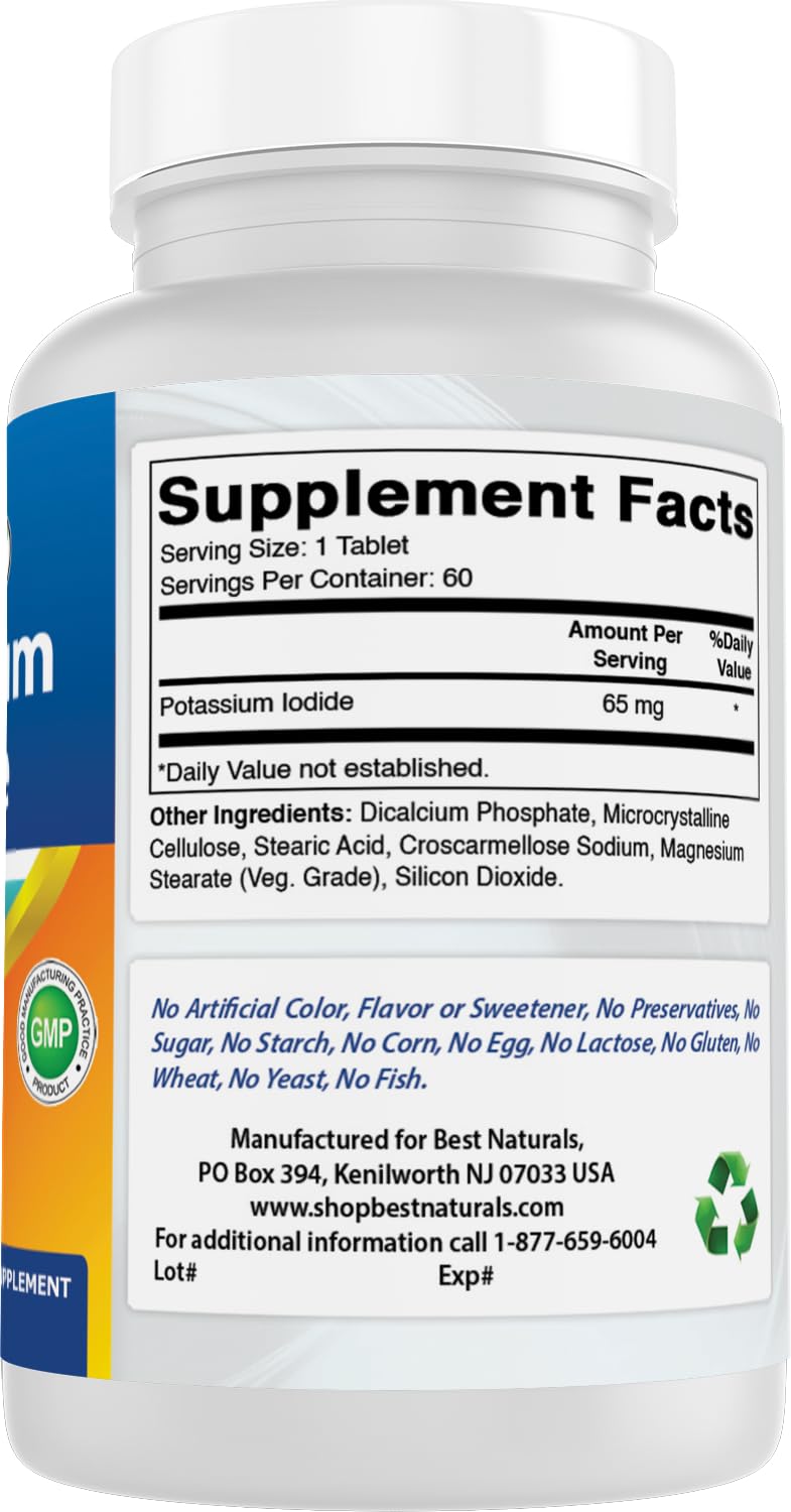 Serving size is 1 tablet with 60 servings per container