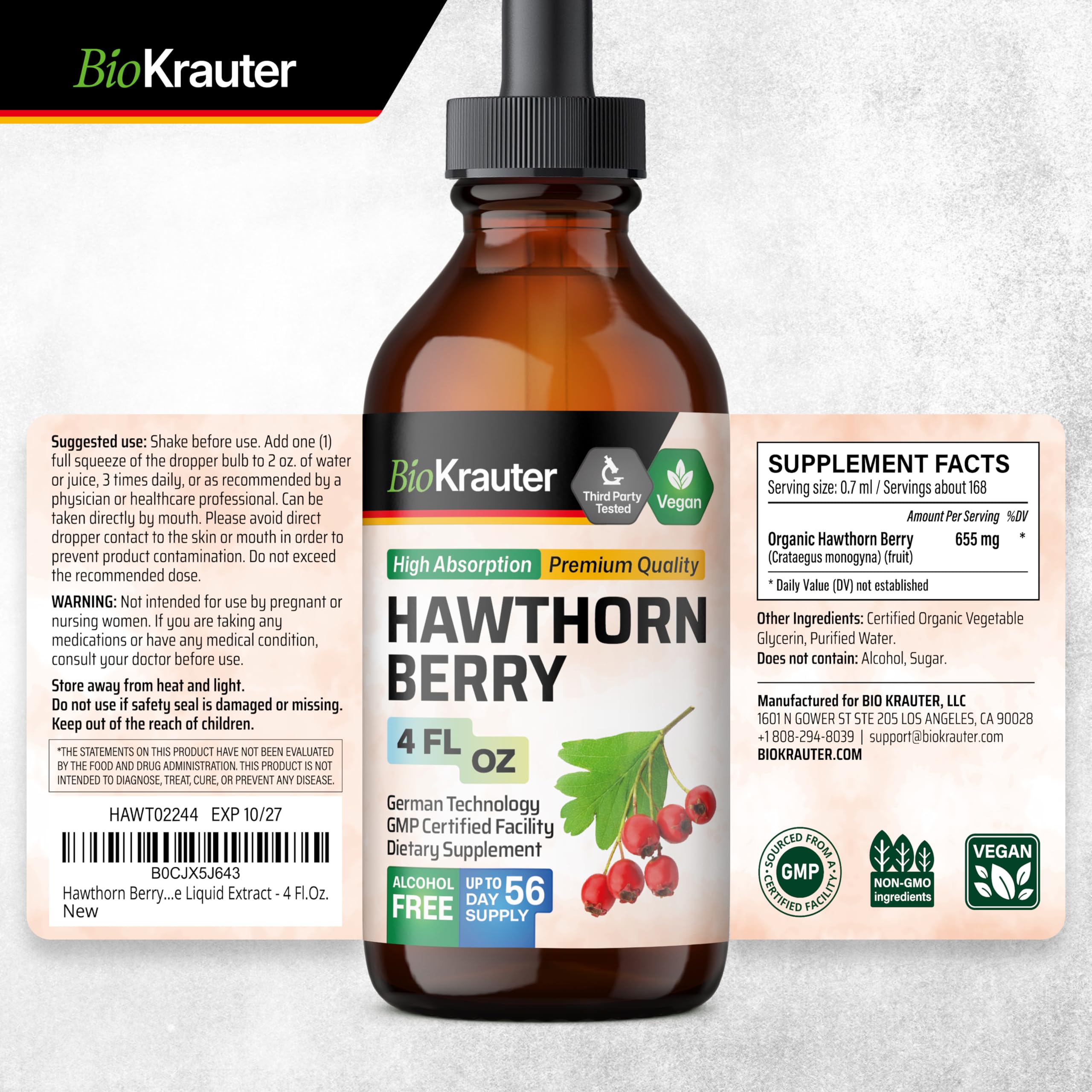 Illustration showing 168 servings per bottle