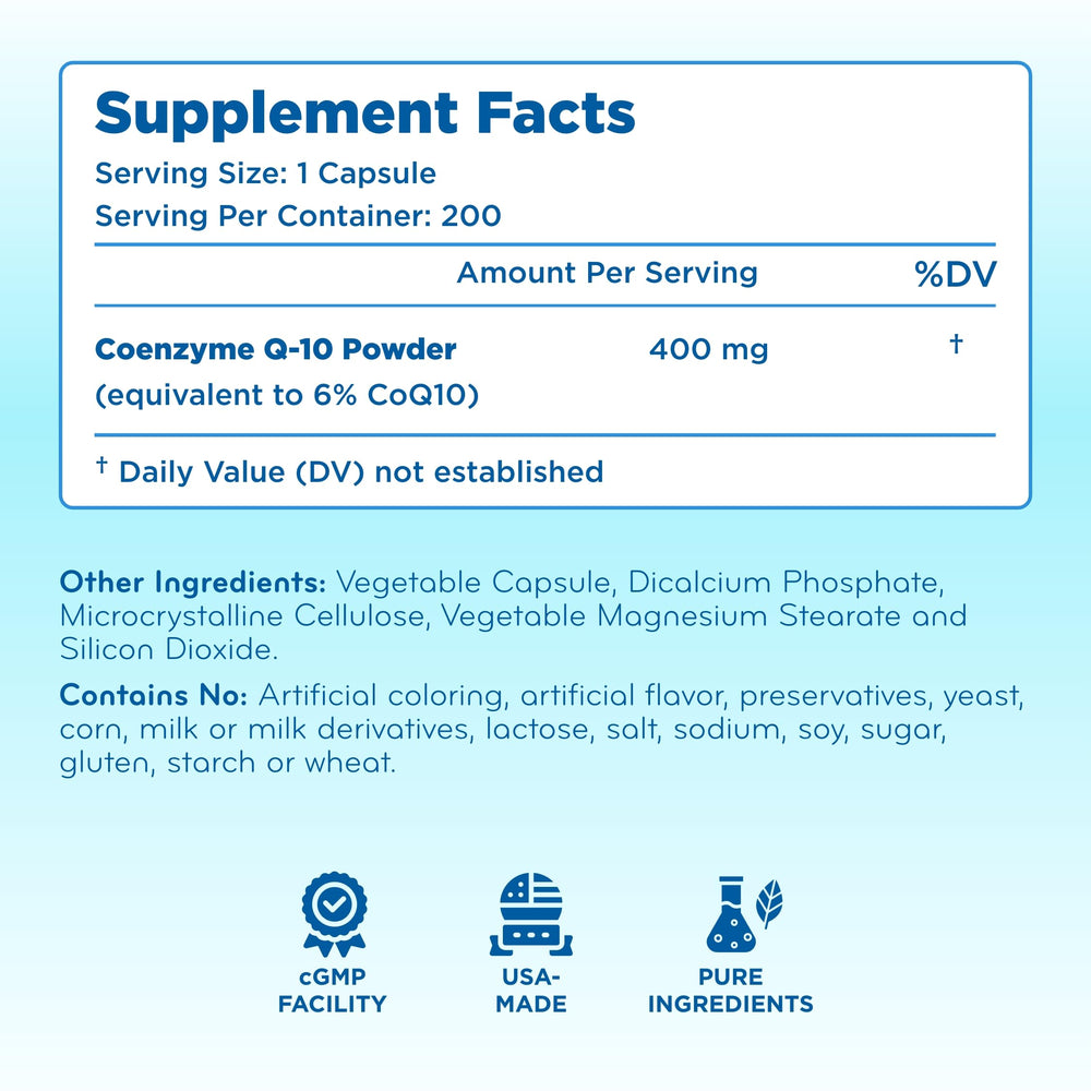 Packaging indicating 200 servings