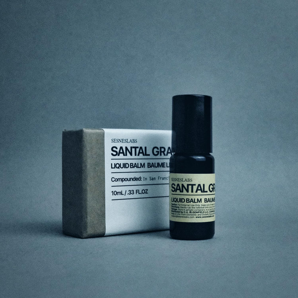 10ml Sesneslabs Santal Grass bottle with travel-friendly packaging