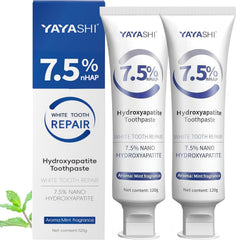 2-pack hydroxyapatite toothpaste Gentle Mint tube on white background