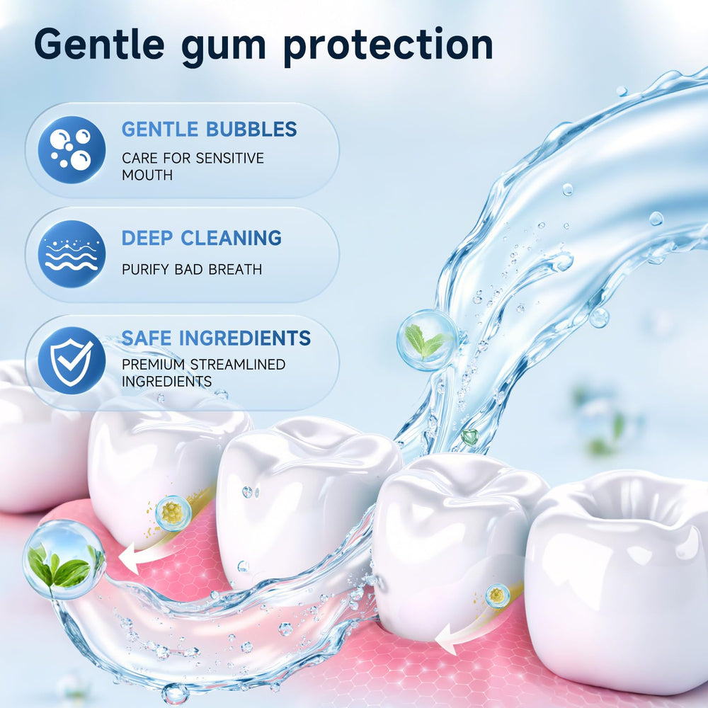 Visual badge indicating fluoride-free formula on toothpaste packaging