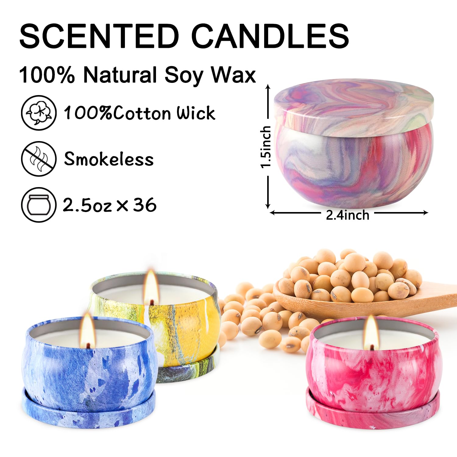 Assorted fragrances included in the gift set