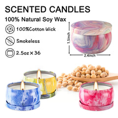 Assorted fragrances included in the gift set