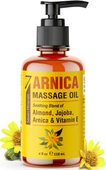 Bottle of Seven Minerals Arnica Sore Muscle Massage Oil, 4 oz