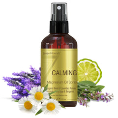 Seven Minerals Calming Magnesium Spray bottle 4 oz with lavender and essential oil blend
