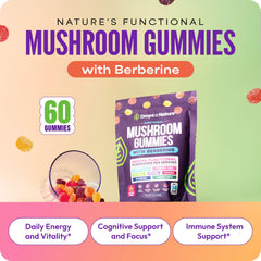 Seven-mushroom blend ingredients label for the supplement