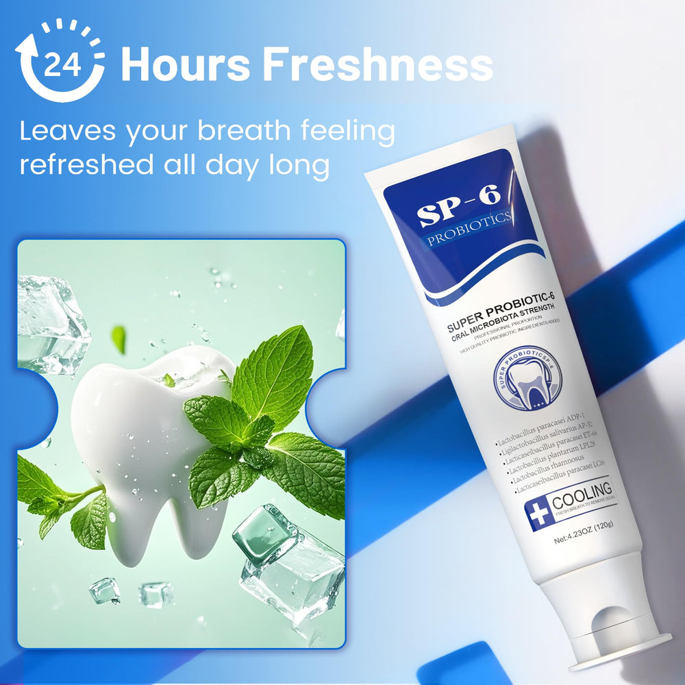 Purple beads detail in 7Pro whitening toothpaste