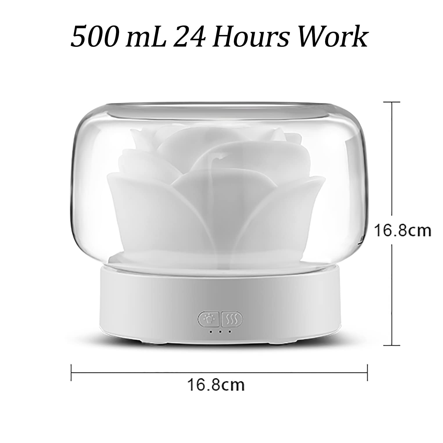Diffuser displaying 7 color LED night light cycle on SEVEYEE