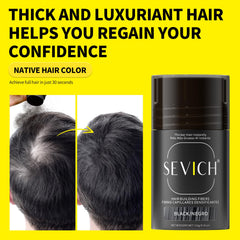 SEVICH Hair Fibers color variety highlights shades to blend with natural hair.