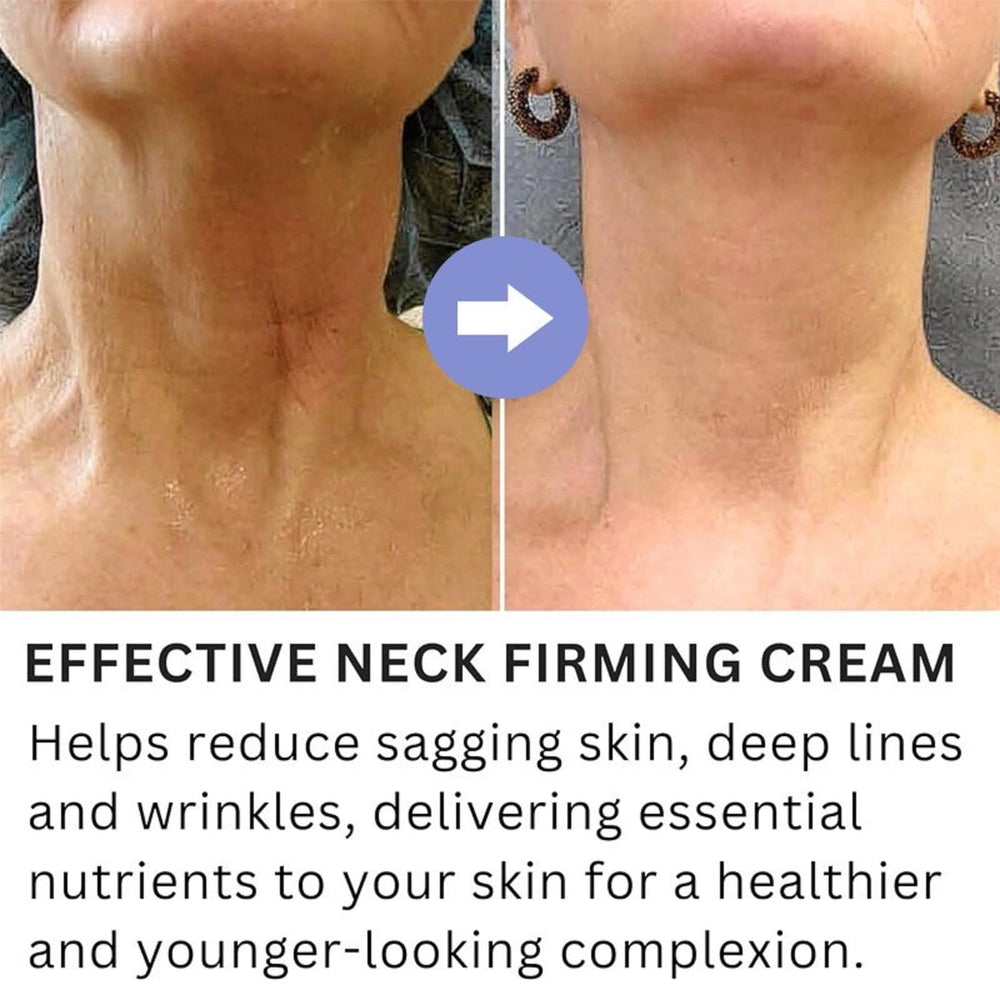 SEWOG neck firming cream application motion shows upward massage for subtle lifting.