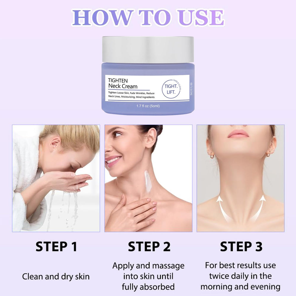 SEWOG neck firming cream swatch hints hydrated smoother neck skin after use.