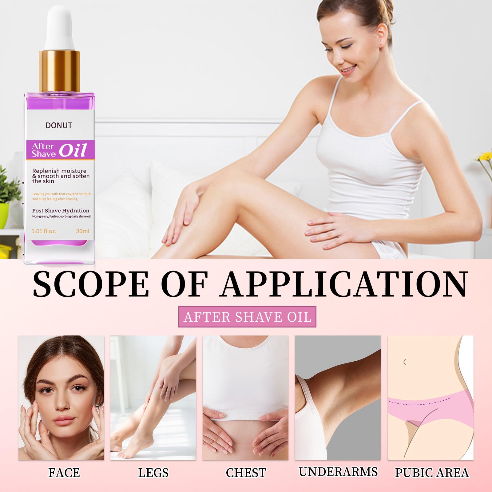 SEWOG After-shave care on skin showing hydration and redness reduction.