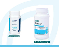 Endozin capsules close-up highlighting zinc carnosine and L-glutamine for gut barrier support.