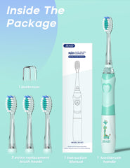 Four replacement brush heads included