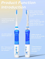 Rainbow LED light on SEAGO Kids toothbrush