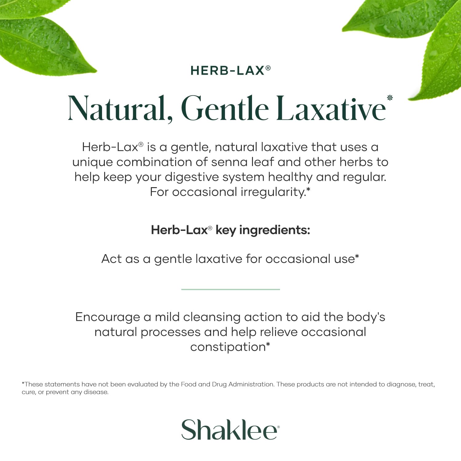 Shaklee Herb-Lax herbal blend illustration emphasizing digestive wellness.