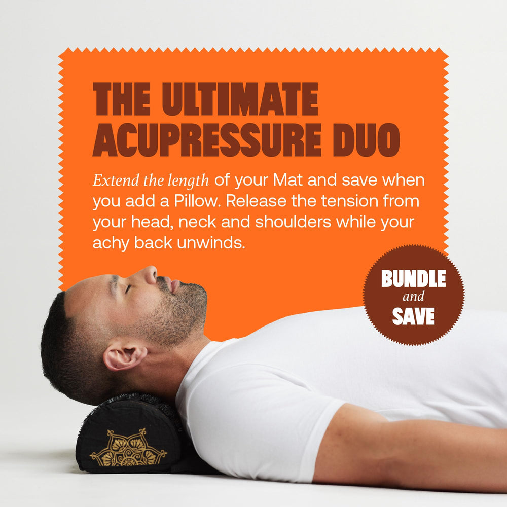 Person relaxing on ShaktiMat for focus and calm