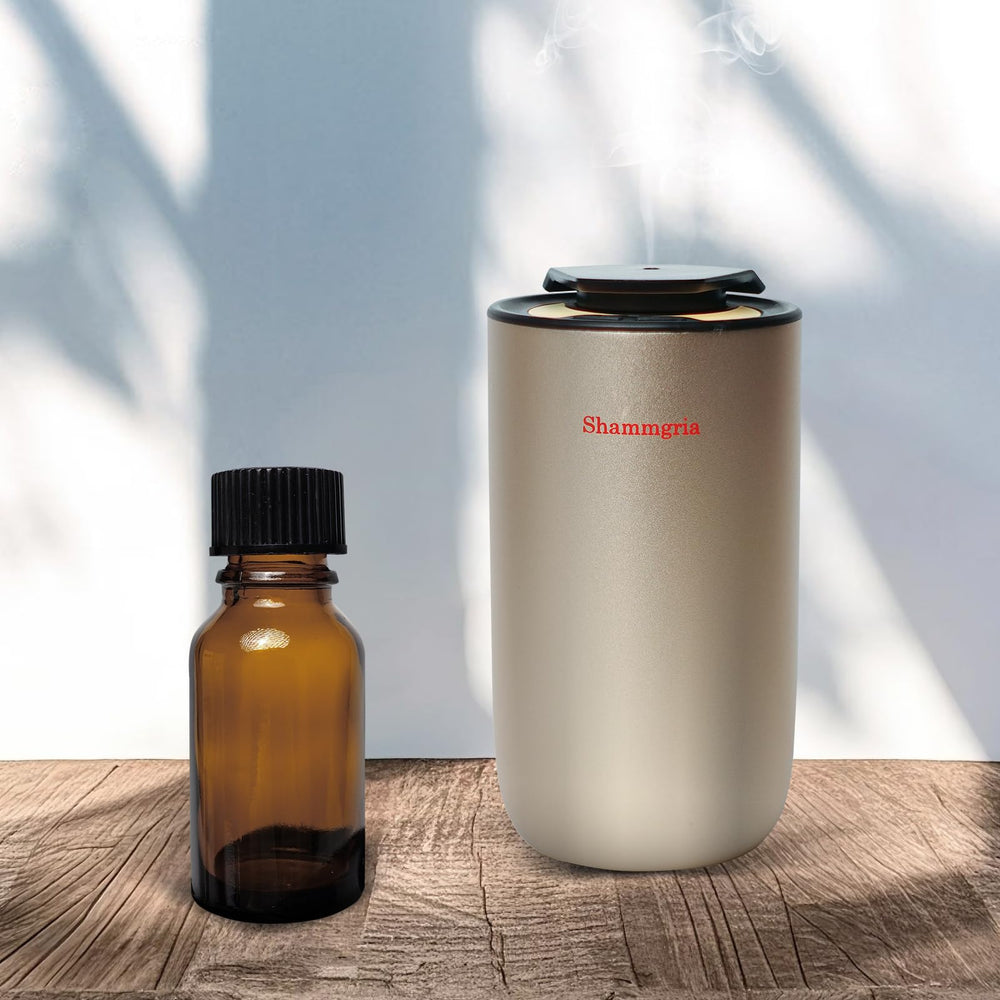 Shammgria diffuser LED lights create ambient mood during diffusion.
