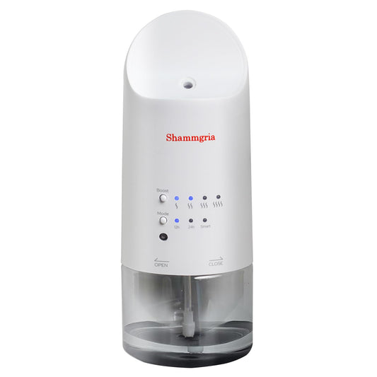 Shammgria plug-in essential oil diffuser white front view for instant home fragrance