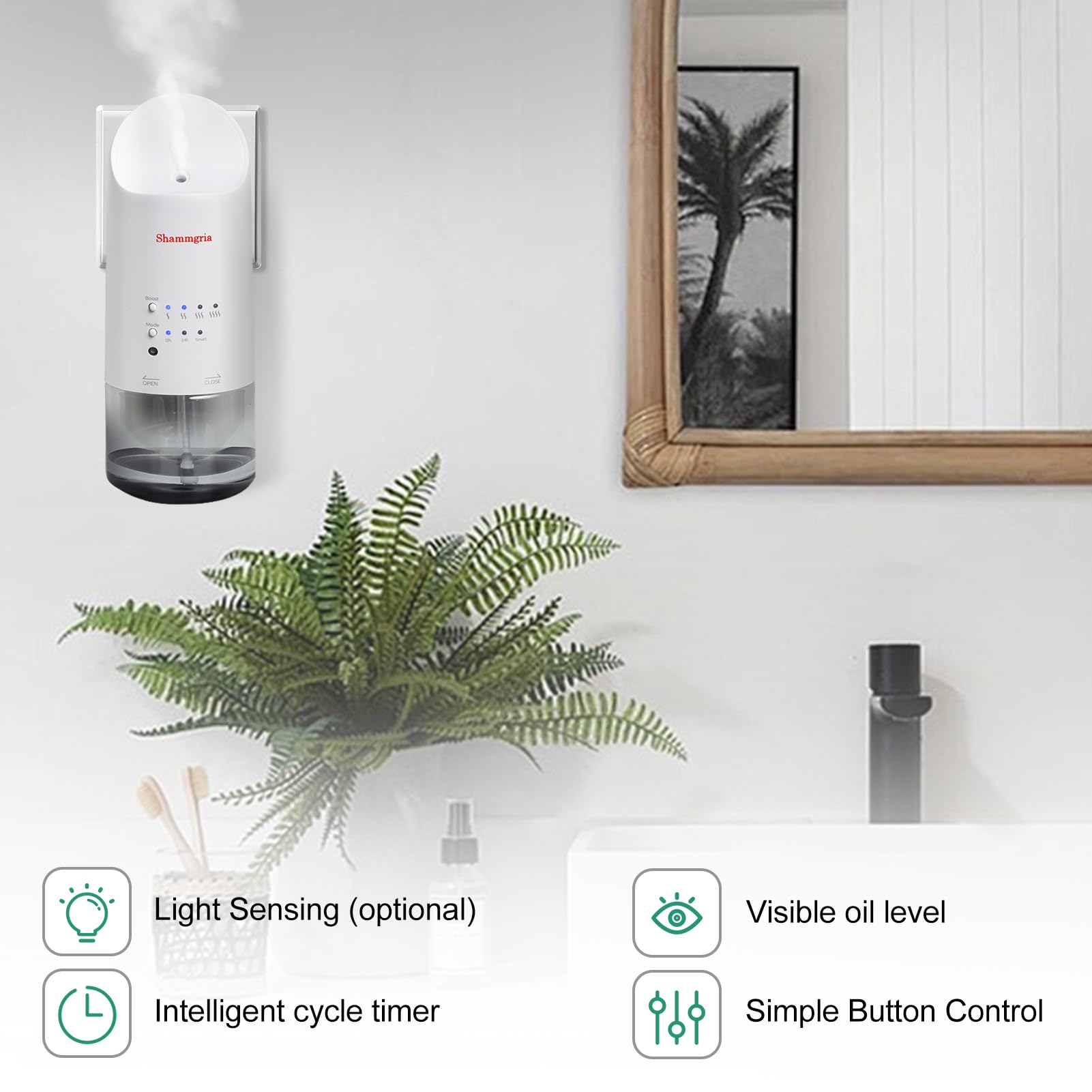 Shammgria waterless diffusion design highlights mess-free operation