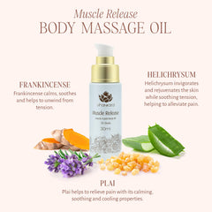 Ingredients display: lavender, arnica, aloe Vera, jojoba in Shankara oil