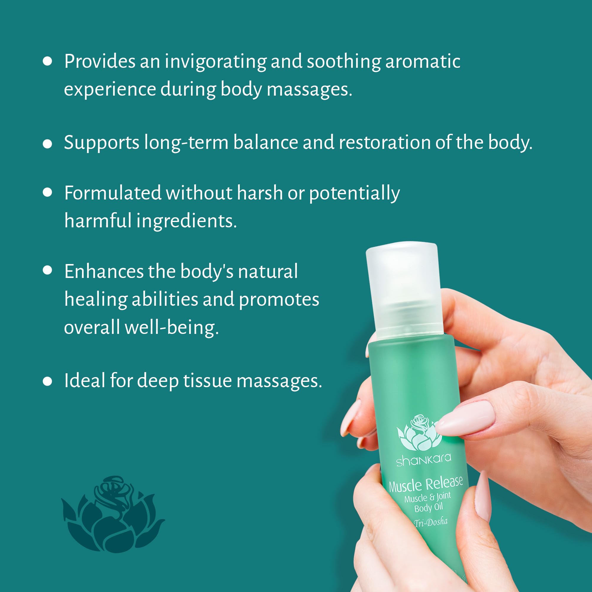 Arnica, lavender, and other botanicals in Shankara oil