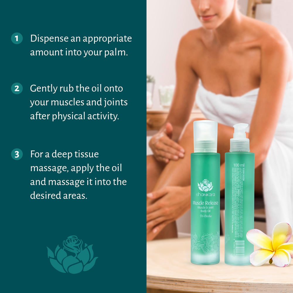Relaxing massage using Shankara body oil for muscle relief