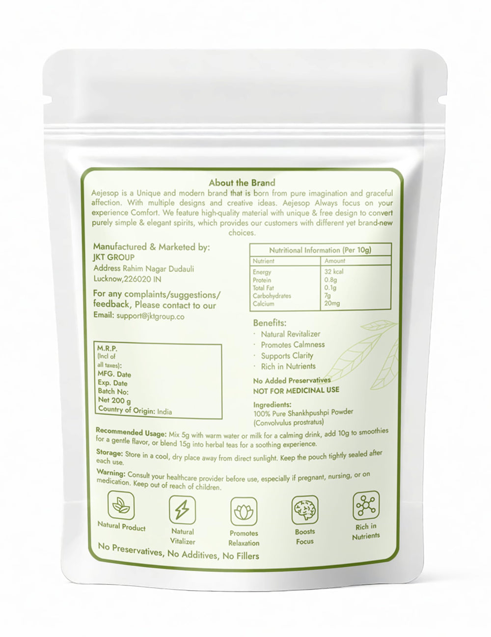 Shankhpushpi powder for tea ready to mix