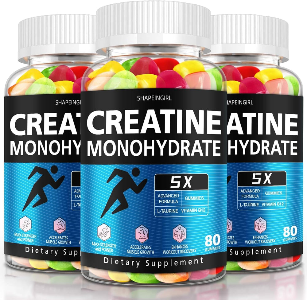 SHAPEINGIRL Creatine Monohydrate Gummies bottle on white background